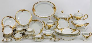 50PC Wawel White & Gold Porcelain Dinner Service
