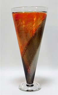 Kjell Engman Kosta Boda Art Glass Trumpet Vase