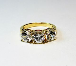 Estate 10K Yellow Gold Brilliant Spinel Ring