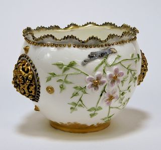 Lotus Ware Cherry Blossom Porcelain Vase
