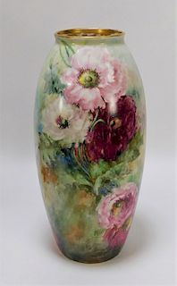 American Belleek Porcelain Tea Roses Vase