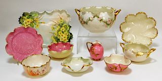 10PC American Belleek Flowers & Frills Porcelain