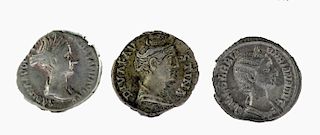Lot of 3 Roman Silver Coins