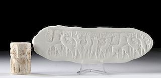Large Sumerian Marble Cylinder Seal
