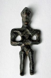 Rare Dagestan Bronze Standing Idol - Male