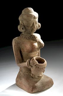 Majapahit Terracotta Seated Female w/ Jar
