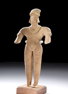 Tall Colima Pottery Standing Female Figure