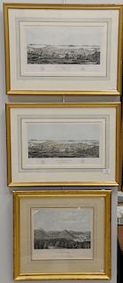 Set of three Henry Bill San Francisco hand colored lithographs, two from the History of the World by Henry Bill New York to include ...
