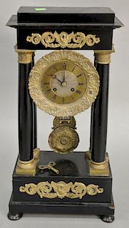 French empire mantle clock, ht. 18 in. 