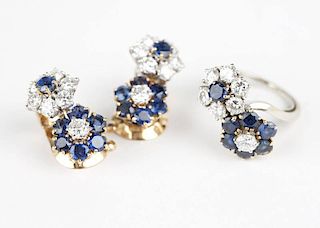 A set of flower jewelry, Van Cleef & Arpels