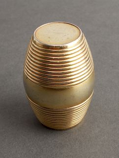 Silver-Gilt Barrel-Form Nutmeg Grater Box