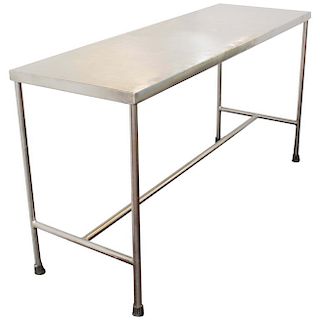 Industrial Modern Stainless Steel H-Base Table