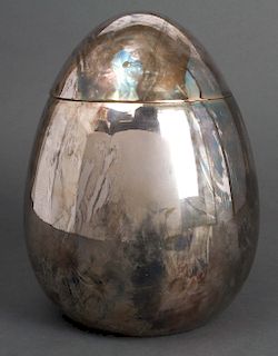 Rare Cartier Silver-Plate Egg-Form Ice Bucket