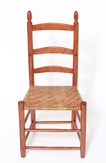 Shaker Ladderback Side Chair w Woven Seat