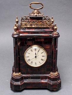 Maitland-Smith Tessellated Tiles Mantle Clock