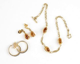 A group of citrine and gold jewelry, David Yurman