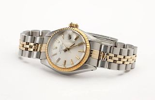 A lady's Rolex Oyster Date two-tone