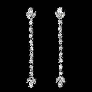 2.45 Diamond and Platinum Earrings