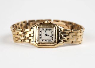 A Lady's Cartier Panthere gold wristwatch