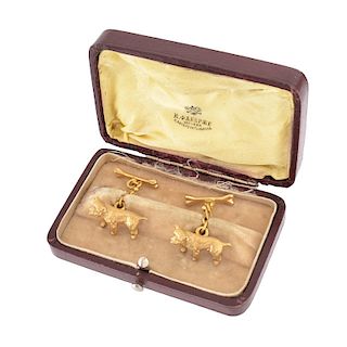 Russian Faberge 56 Gold Cufflinks