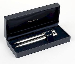 A silver pen and pencil set, Tiffany & Co