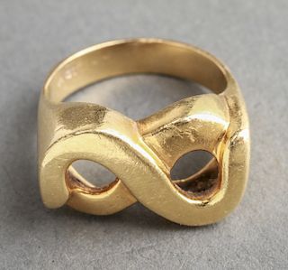 18K Yellow Gold Infinity Ring