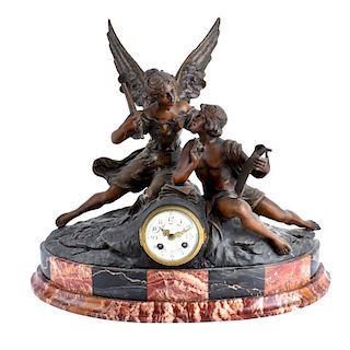 Geo Maxim (1888 - 1954) Bronze Mantle Clock