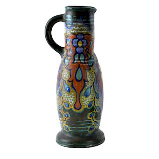 Gouda Art Deco Matte Glazed Plazuid Trumpet Vase
