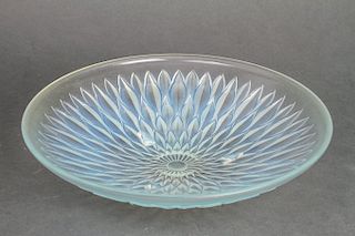 Lalique Manner Opalescent Glass Centerpiece Bowl