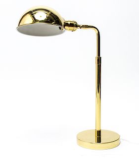 Modern Brass Table Lamp w Dome Shade