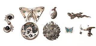 Abstract & Animal Silver Brooches / Pins, 8
