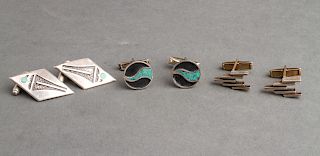 Mexican Silver Cufflinks, 3 Pairs