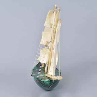 Malachite sail Boat