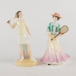 SET OF 2 ROYAL DOULTON FIGURINES, TENNIS PLAYERS