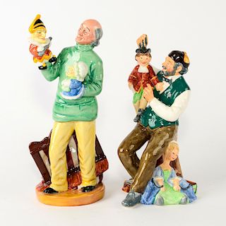 PAIR OF ROYAL DOULTON FIGURINES, PUPPETEERS