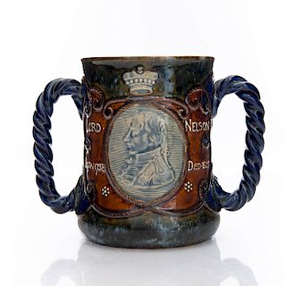 DOULTON LAMBETH STONEWARE LOVING CUP, LORD NELSON