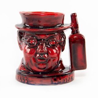ROYAL DOULTON FLAMBE LIQUOR CONTAINER, MR. PICKWICK