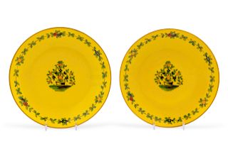 A Pair of French Plates<br>20TH CENTURY<br>having
