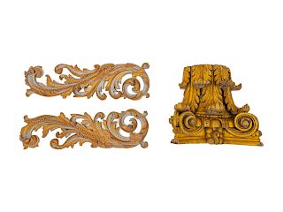 A Continental Giltwood Corbel<br>20TH CENTURY<br>