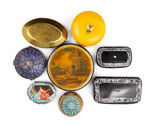 A Collection of Ten Continental Snuff Boxes<br>EA