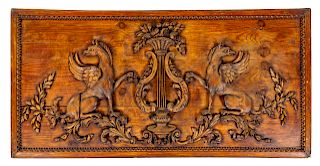 A French Carved Walnut Panel <br>EARLY 19TH CENTU
