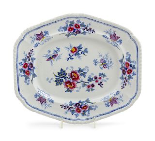 A Victorian Transfer Decorated Platter<br>Width 1
