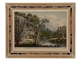 Two Handcolored Engravings<br>15 1/8 x 21 inches.