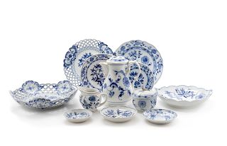 An Assembled Collection of German Porcelain Dinne
