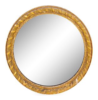A Victorian Giltwood Mirror<br>Diameter 34 1/2 in