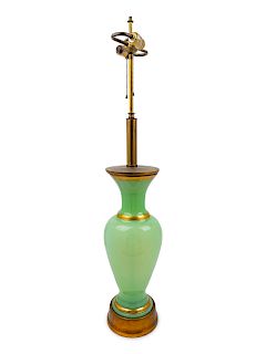 A French Style Opaline Lamp<br>20TH CENTURY<br>He