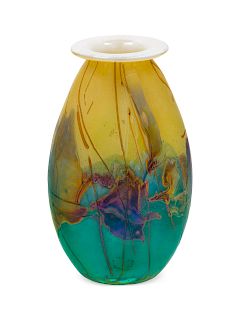 A Glass Vase<br>Height 8 x width 5 x depth 3 inch