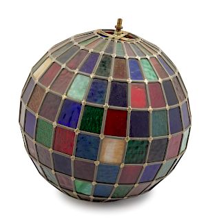 A Leaded Glass Shade<br>Height 14 1/2 x diameter 