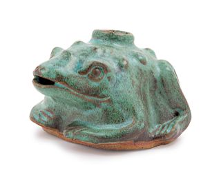 A Jugtown Pottery Frog<br>Height 3 1/8 inches.