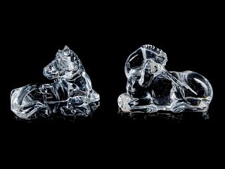 Two Baccarat Cut Glass Animal Figures<br>comprisi